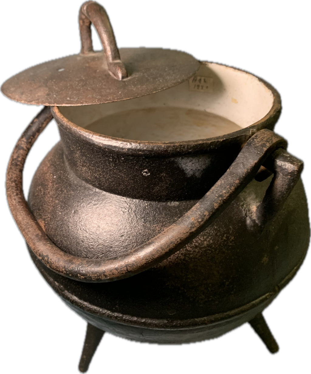 Antiker Kupfer-Grapen mit Deckel – selten & edel