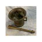 Antiker Apotheker-Mörser mit Pistill – Massives Messing/Bronze